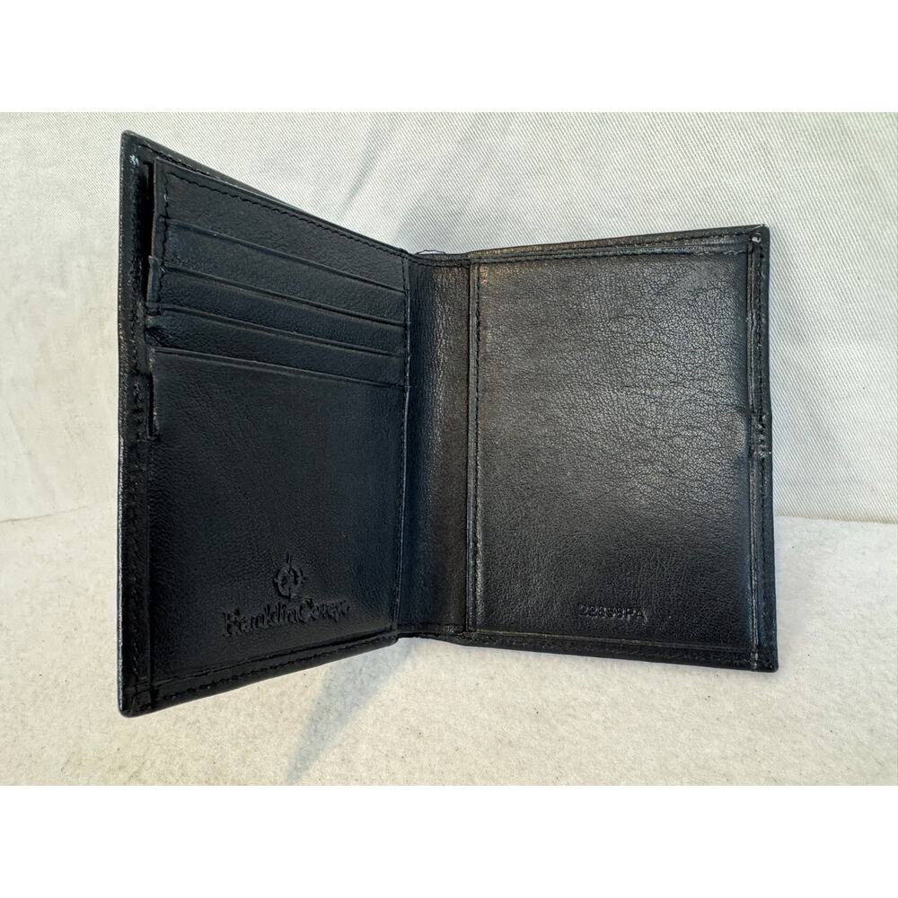 Men's Black Leather‎ Bi-fold Wallet Franklin Covey - 4 3/4" x 3 3/4"